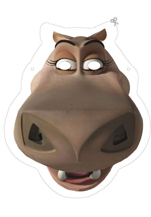 masque madagascar hippo